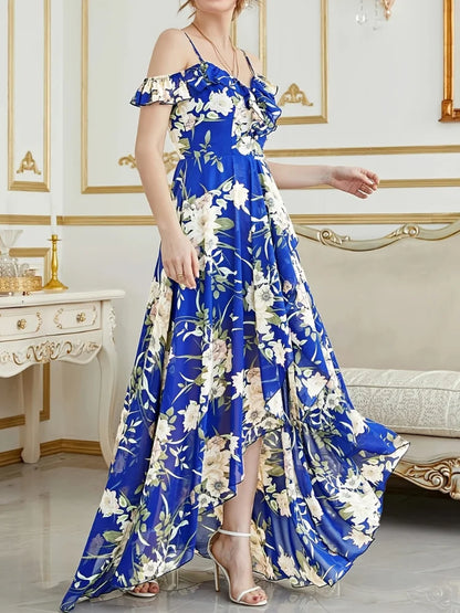 Elegant Off-Shoulder Floral Dress