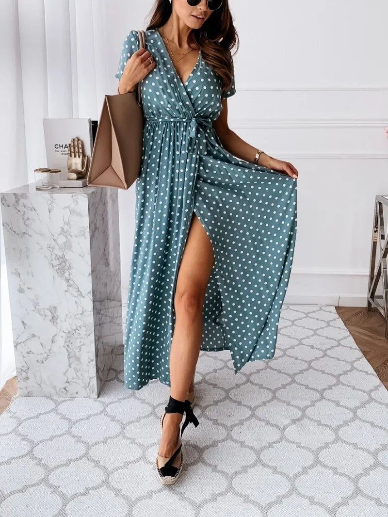 Luna Dots Maxi Dress
